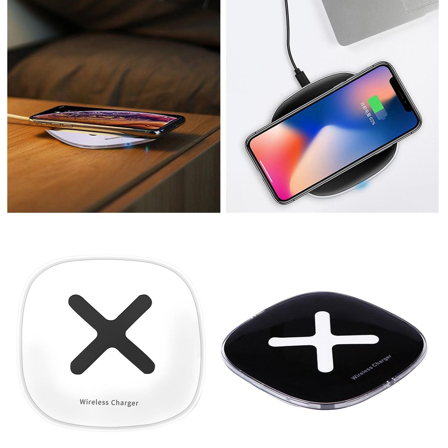 Wireless Charging Mat 9V 1000mAh for iPhone 12 12Pro Max XS MAX XS Black