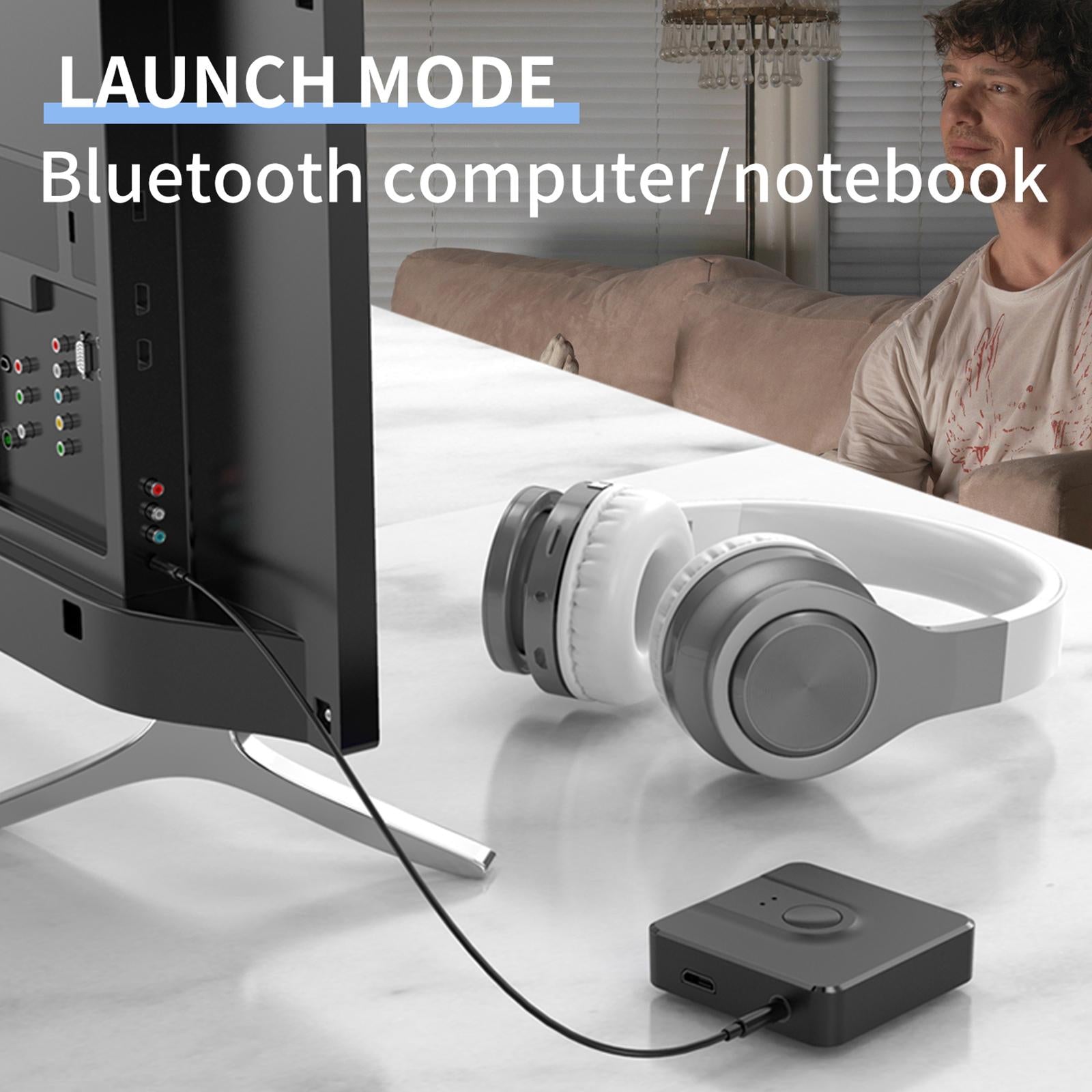 2 in 1 Bluetooth5.0 Audio Transmitter Receiver Adapter For TV PC Car Speaker