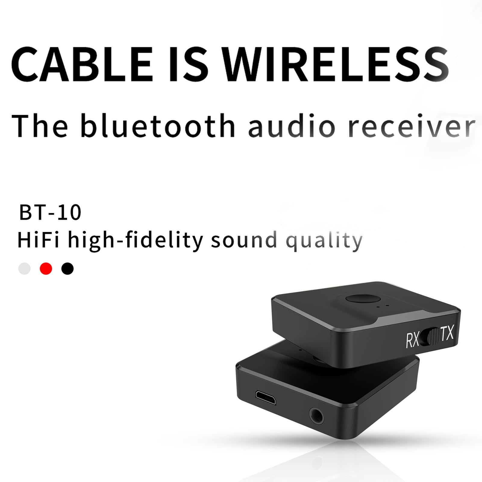 2 in 1 Bluetooth5.0 Audio Transmitter Receiver Adapter For TV PC Car Speaker