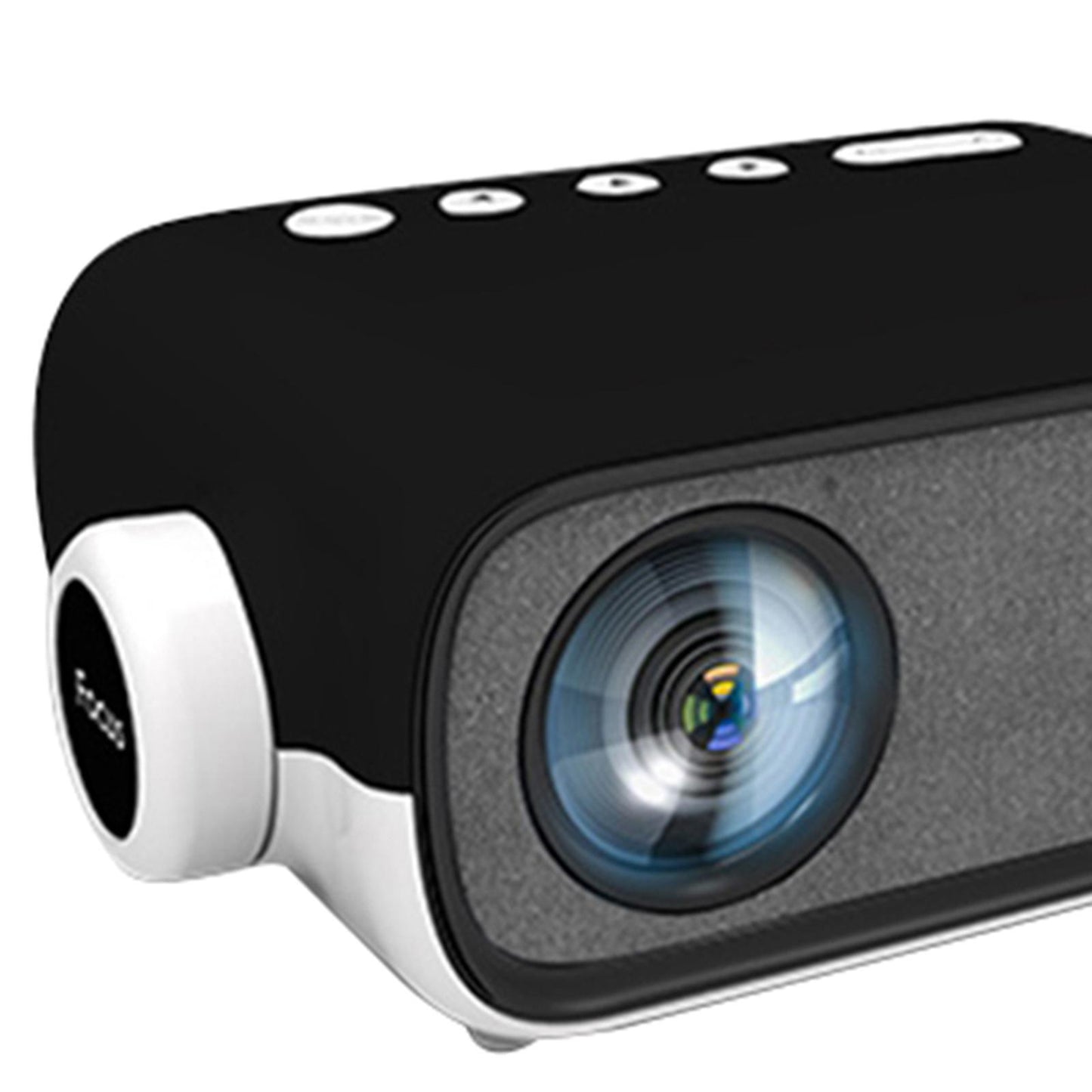 Portable Movie Mini Projector 1080P 80'' with LED HDMI AV USB AUX EU Black