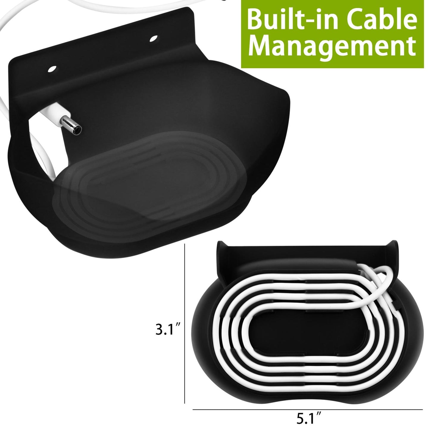 Portable Wall Mount Shelf Holder Stand For Google Nest Audio Bedroom Black