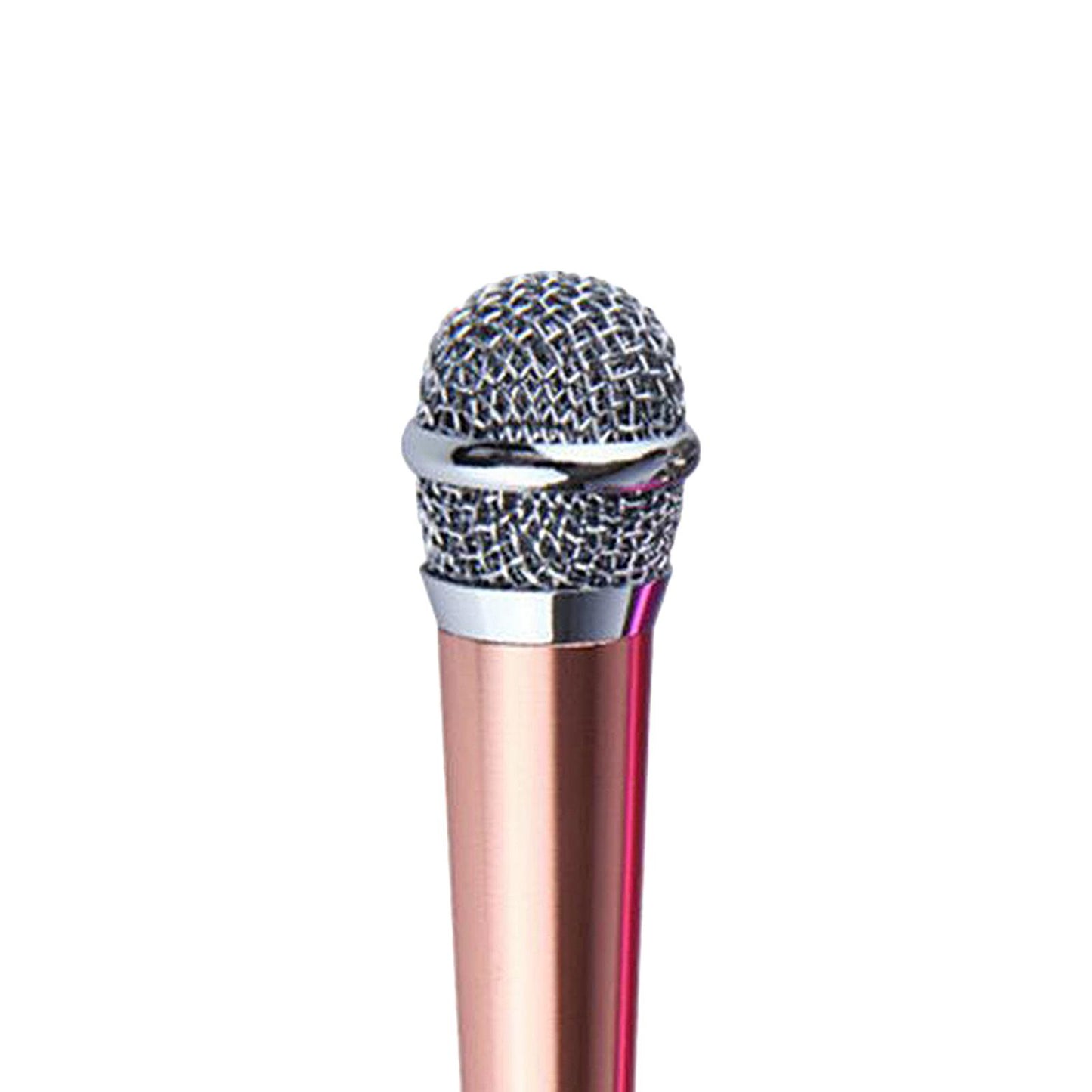 Portable Mini Karaoke Microphone Mic for Singing Voice Recording  Gold
