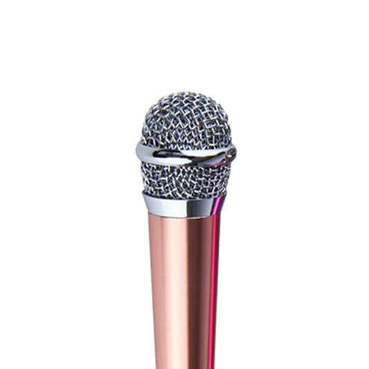 Portable Mini Karaoke Microphone Mic for Singing Voice Recording  Gold