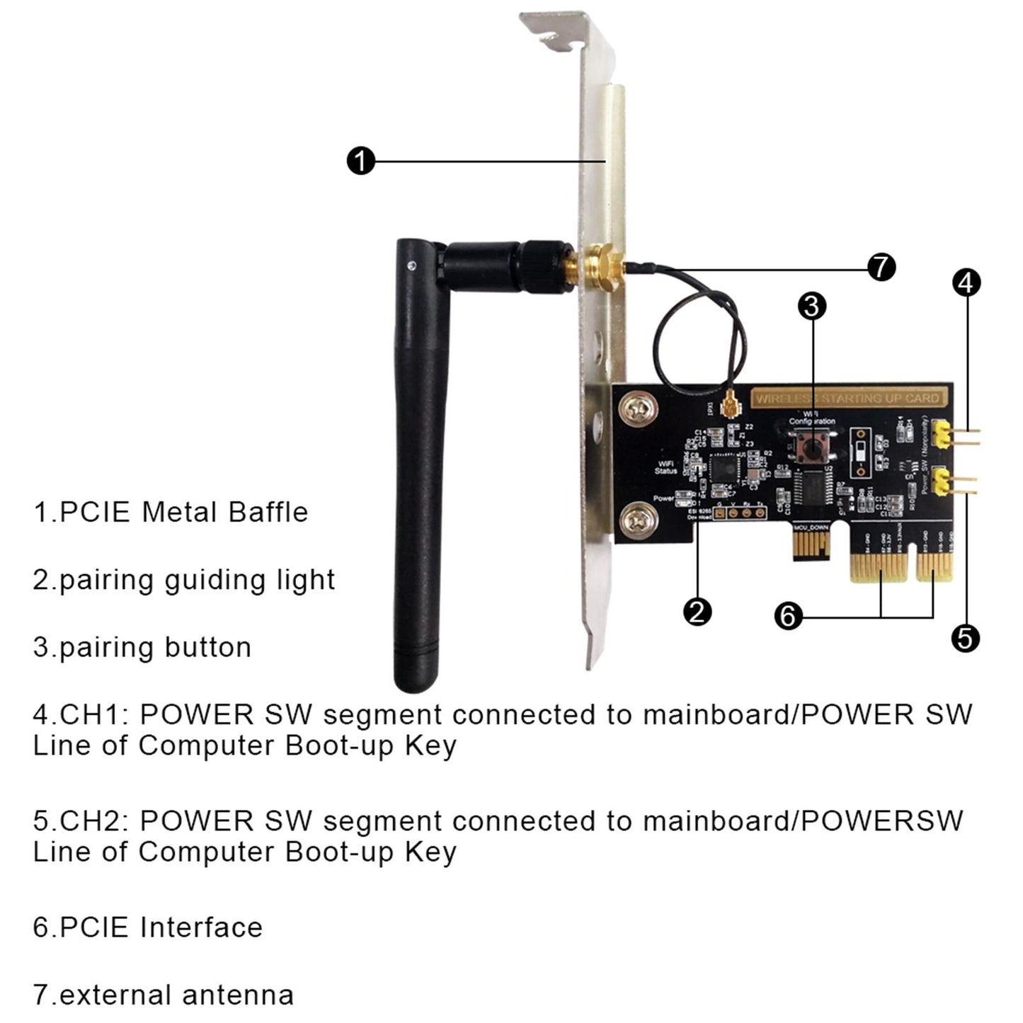 Computer Remote Control Boot Card Wireless WIFI Switch Turn On OFF