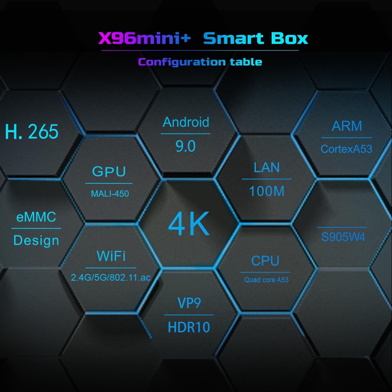 mini+ with Android 4K TV Set-top BOX Media Player 2+16G EU