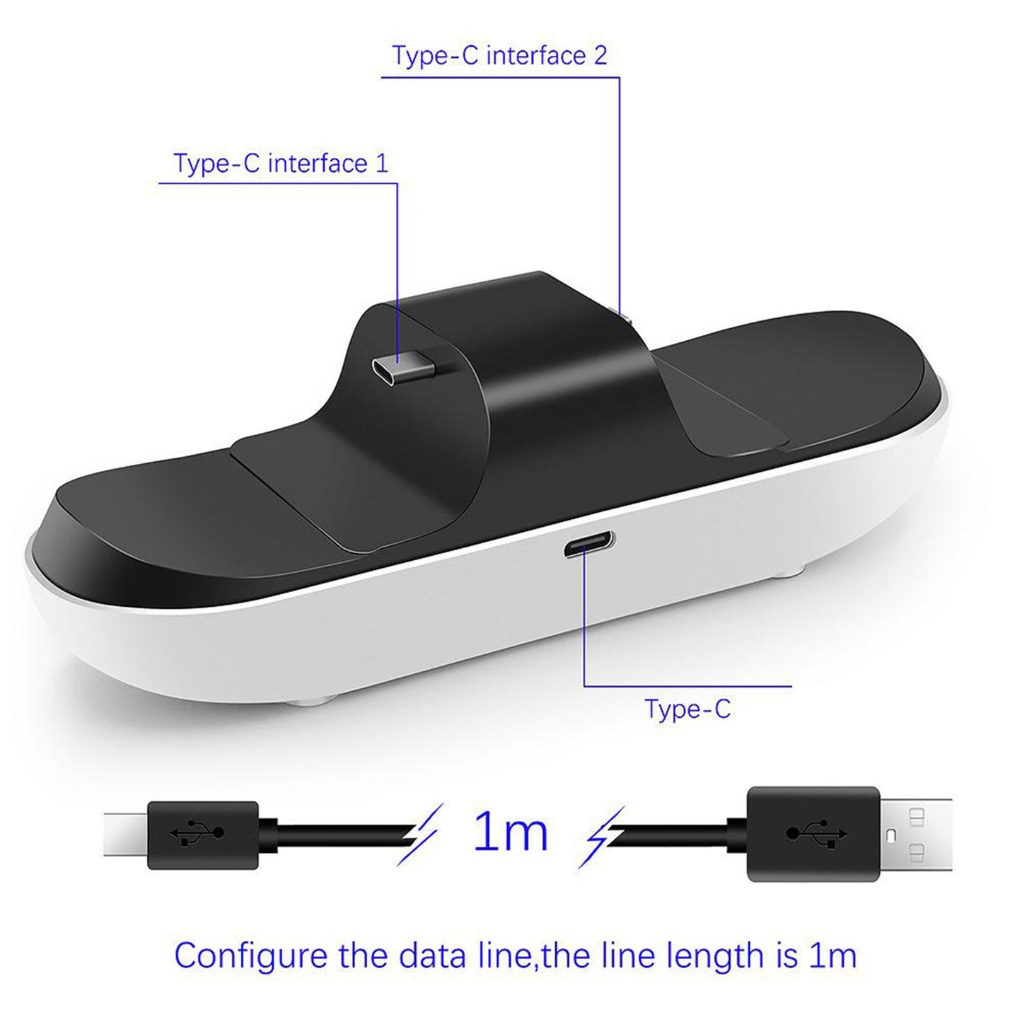 Wireless Controller Charging Dock Station Stand For PS5 Dual Charging Dock