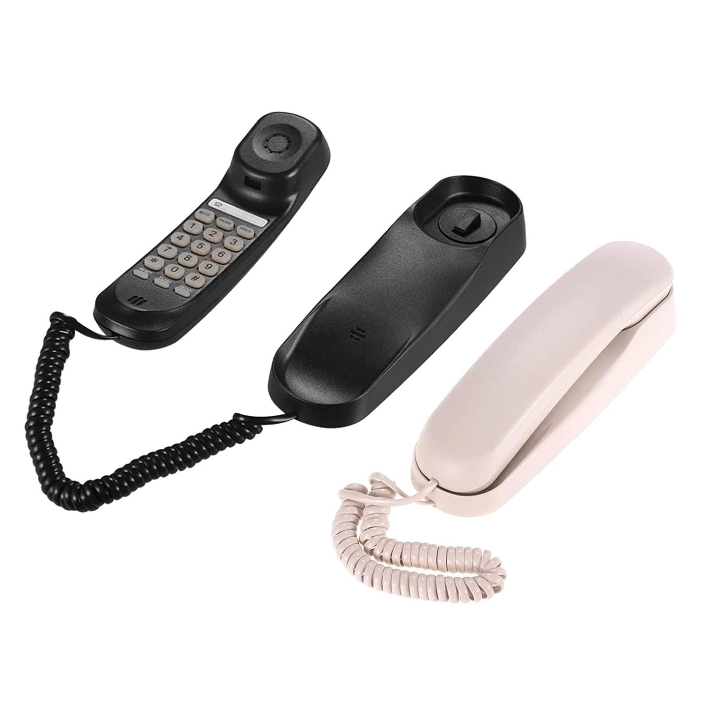 Wall Mount Desktop Corded Fixed Telephone Landline Wired Handset Phone Pink