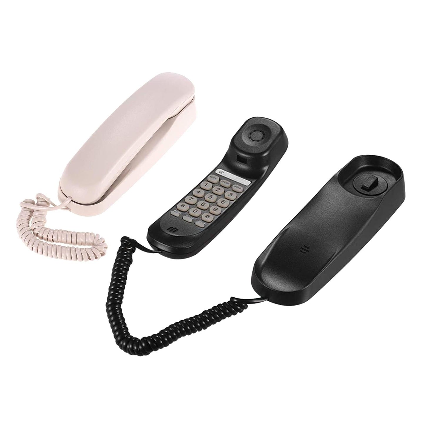 Wall Mount Desktop Corded Fixed Telephone Landline Wired Handset Phone Pink