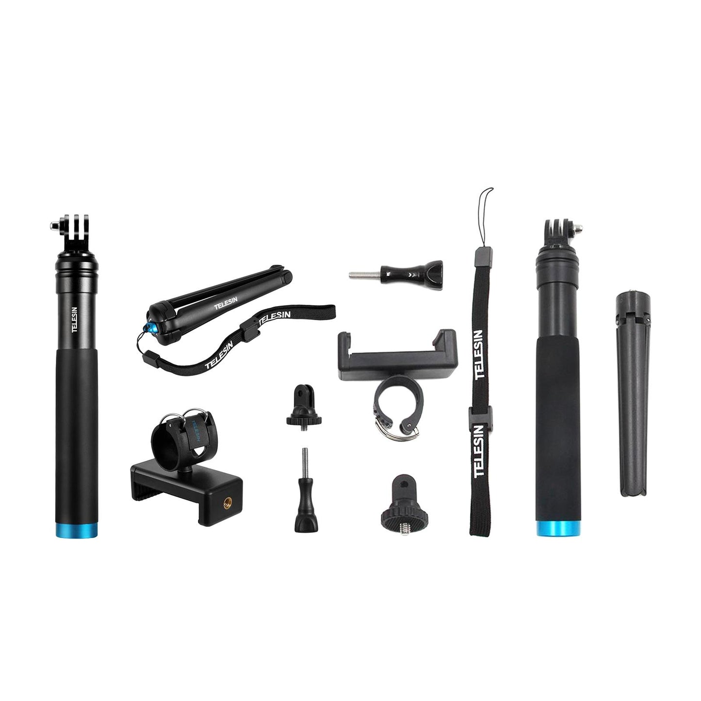 Premium Selfie Stick Adjustable Telescopic Rod Compatible for GoPro Hero Metal tripod