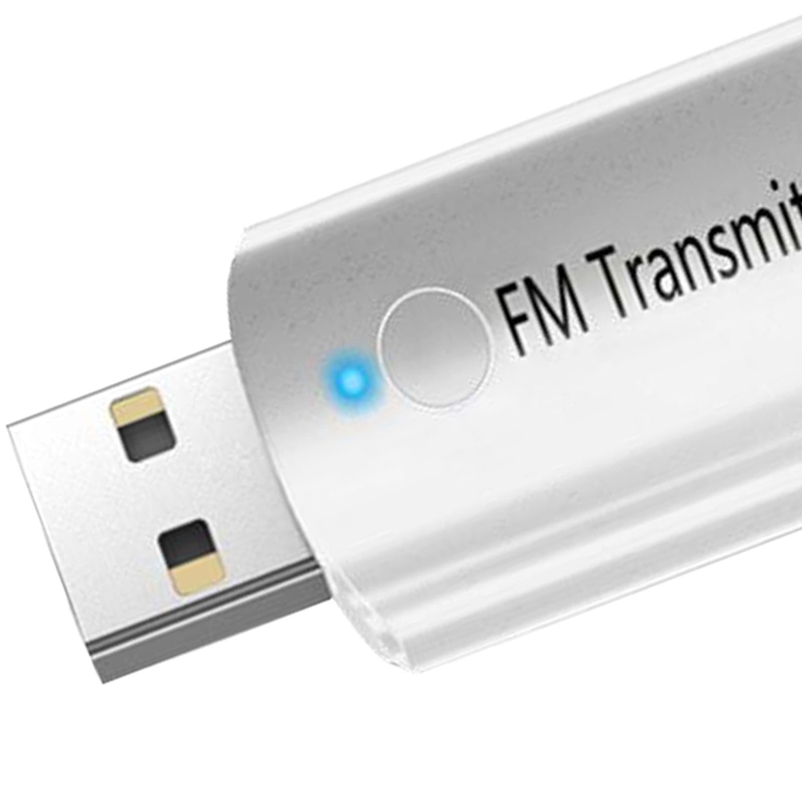 Bluetooth 5.0 Transmitter and Receiver FM AUX Adapter For TV Car PC  white