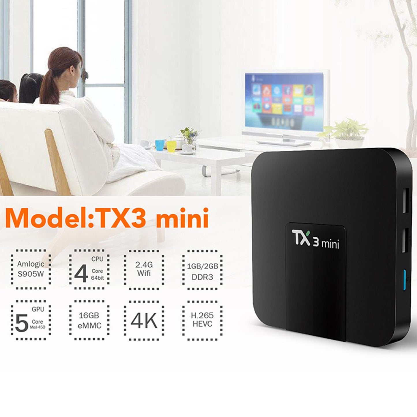 Mini Digital WiFi STB Media Player STB Device UK Plug 1GB 8GB 2.4G WIFI