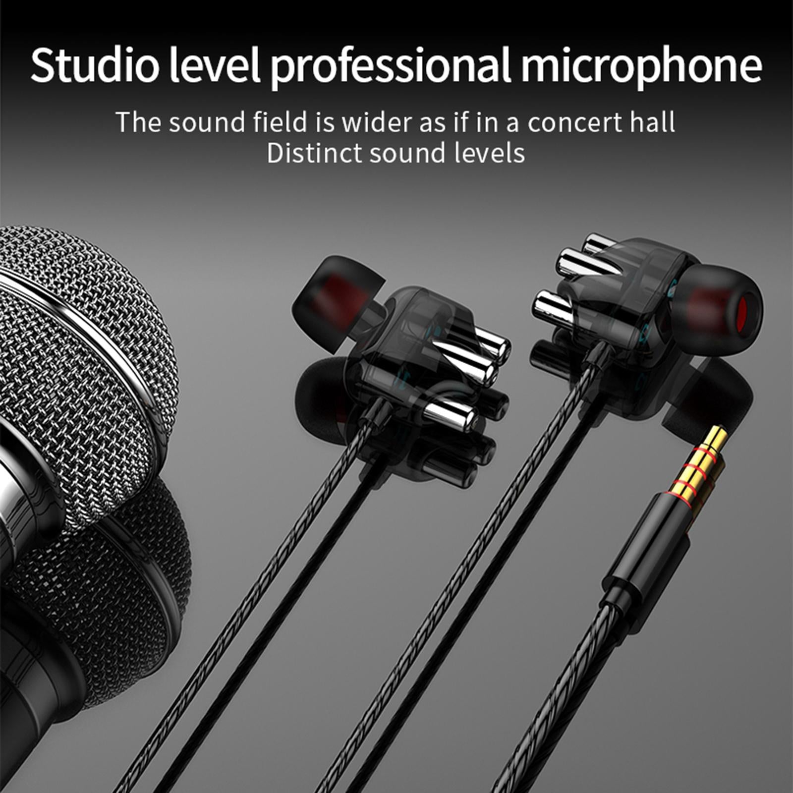 Clear Sport Earbuds Wired Earphones in Ear Headphones 3.5mm Black A