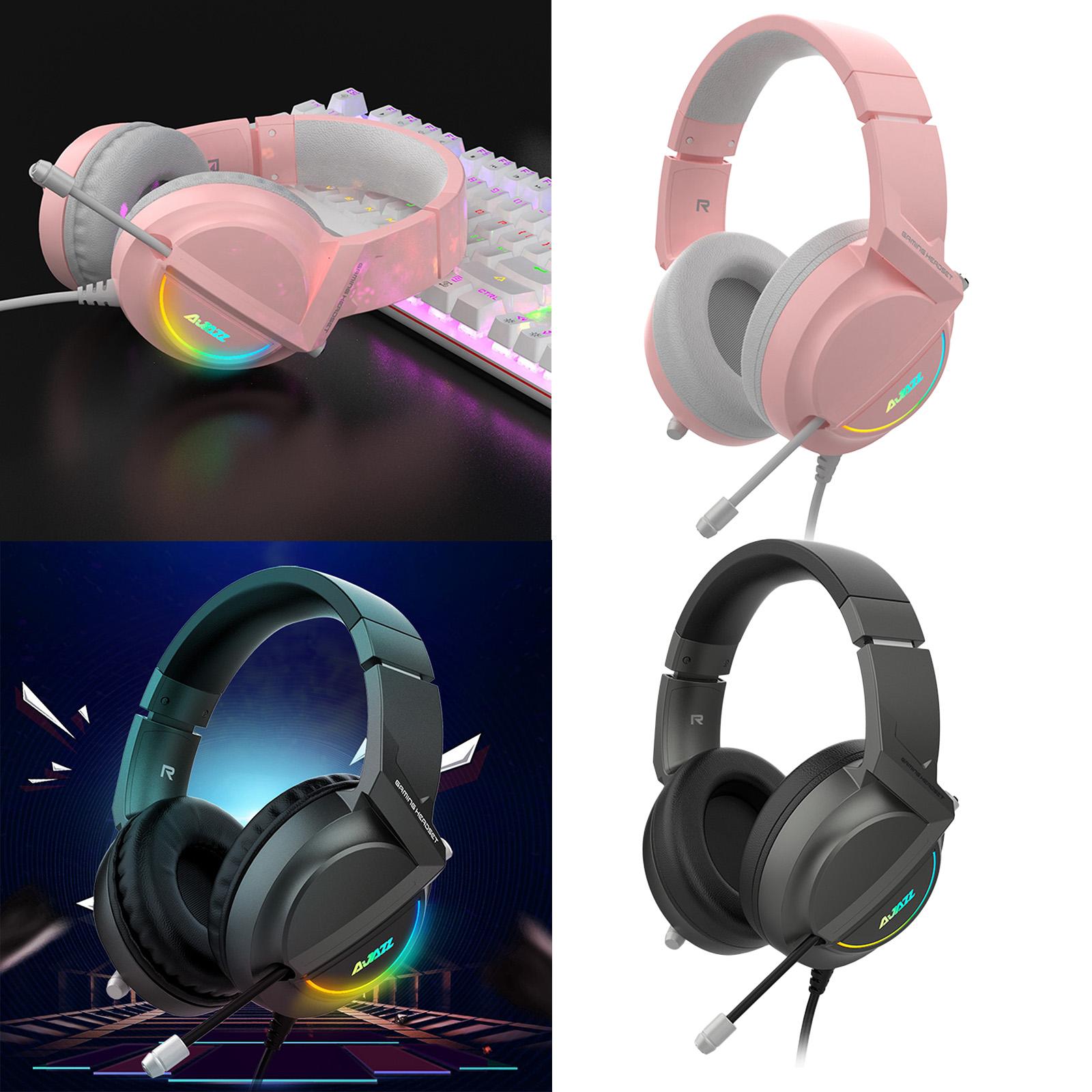 AX365 Gaming Headset 7.1 Channel Surround w/ Retractable MIC For PC Laptop Black USB 7.1