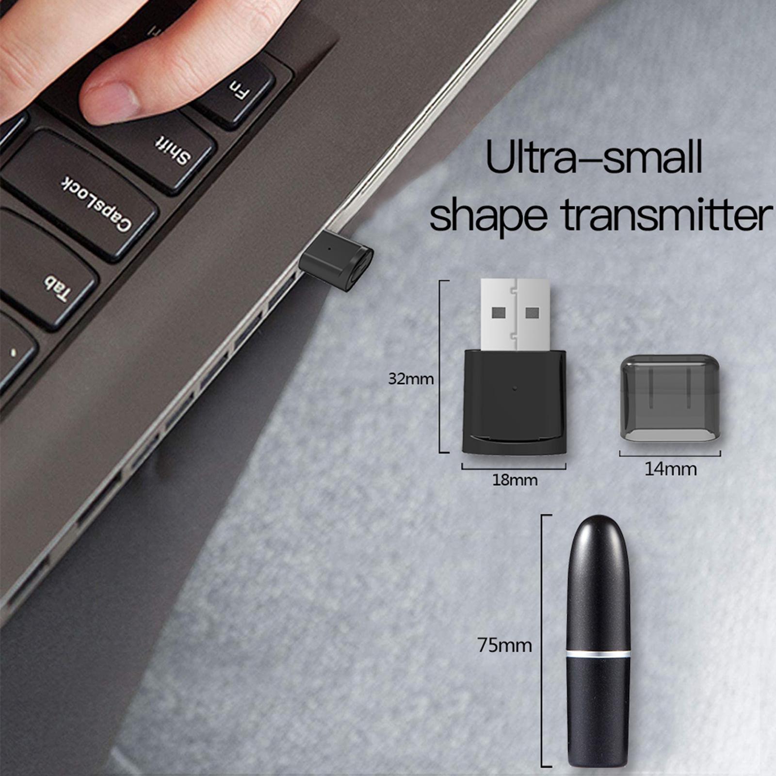 USB Bluetooth 5.0 Audio Adapter Transmitter Receiver 2-in-1 for Hands Free