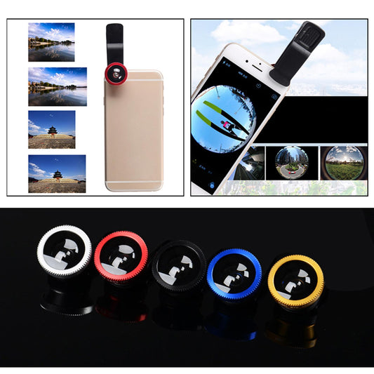 3 in 1 Phone Lens Clip-On Fisheye Lens Wide Angle Lens Macro Lens Silver