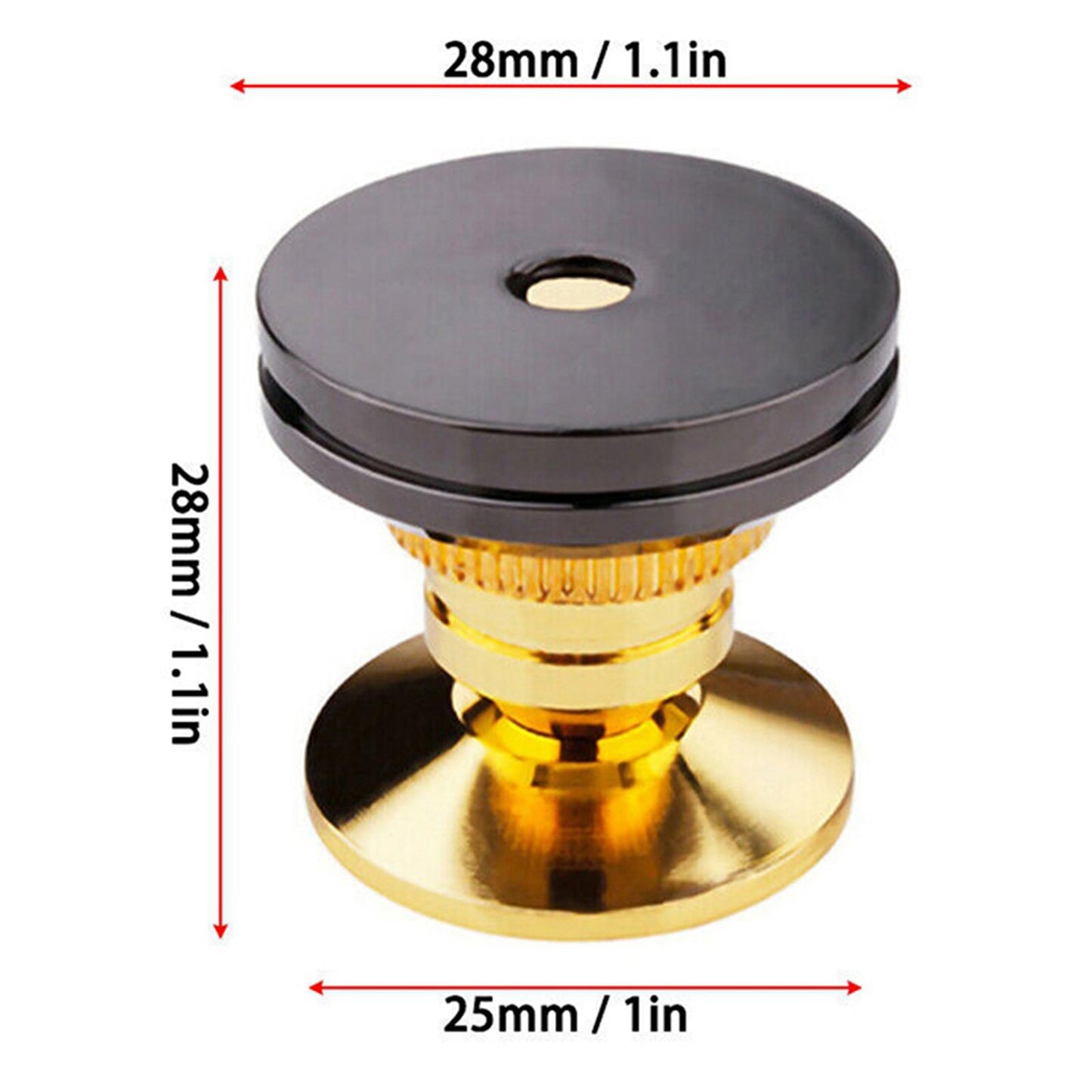 4PCS Speakers Stand Spikes Loudspeaker Box Nails Pads Alloy Gold