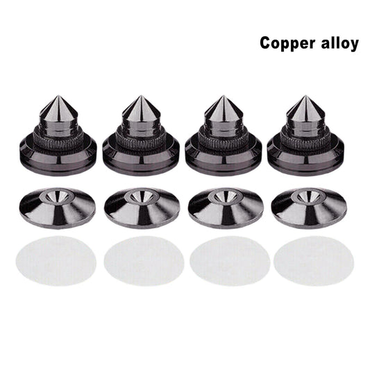 4PCS Speakers Stand Spikes Loudspeaker Box Nails Pads Alloy Black