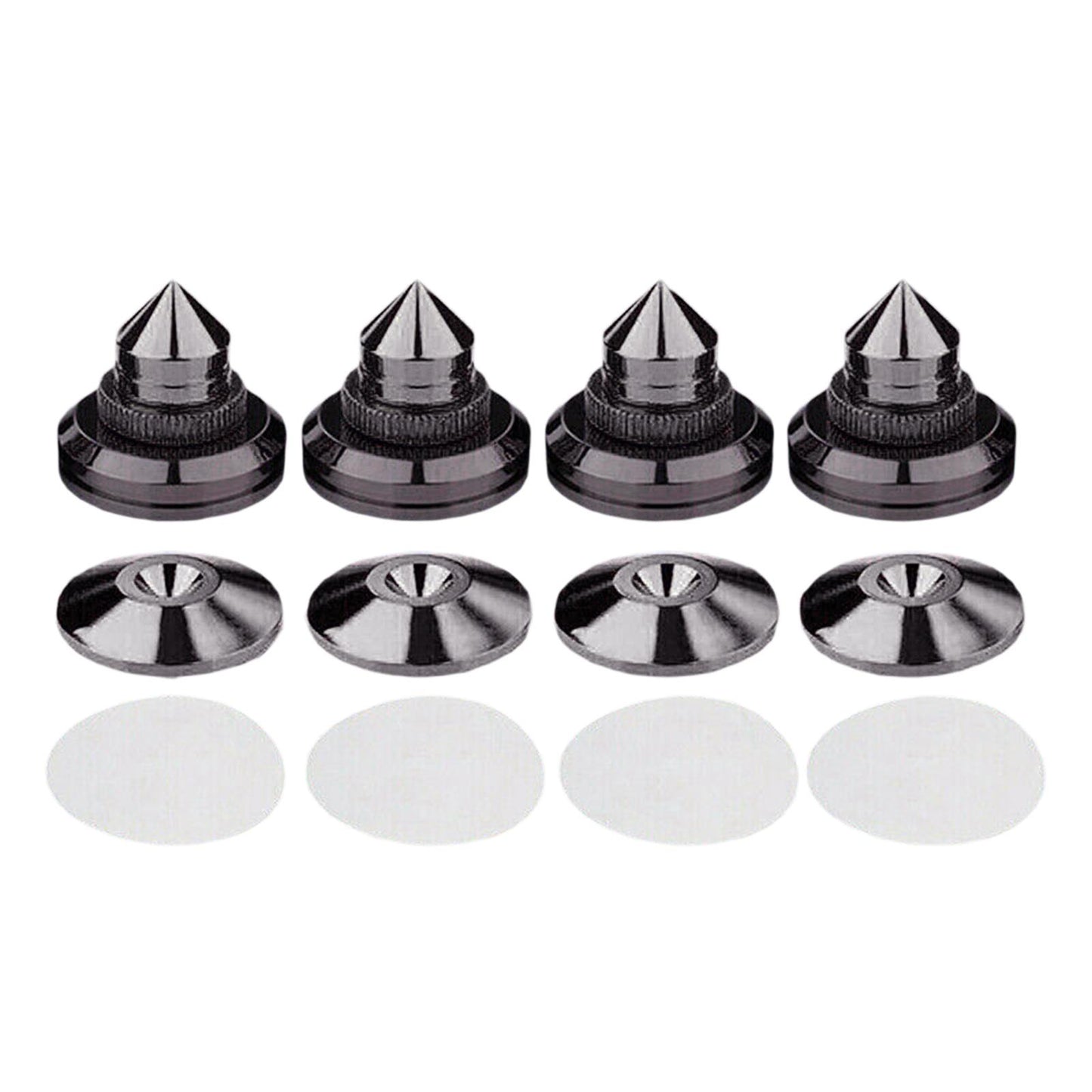 4PCS Speakers Stand Spikes Loudspeaker Box Nails Pads Alloy Black