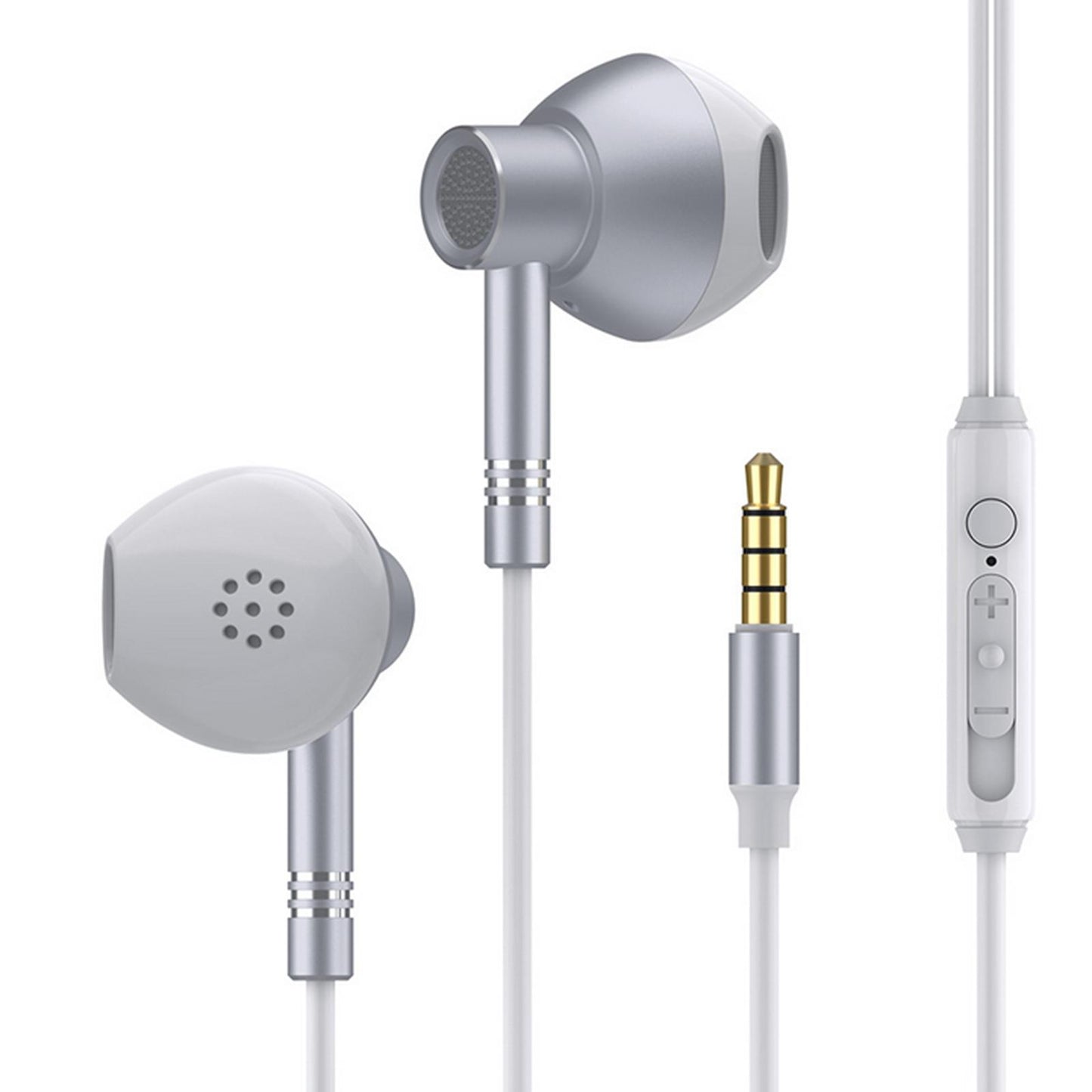 Sport Wired Earphones in Ear Headphones 3.5mm for Workout White