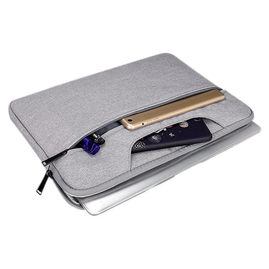Laptop and Tablet Case Sleeve Waterproof Organizer Pocket for Men Women Grey 15.6 inch