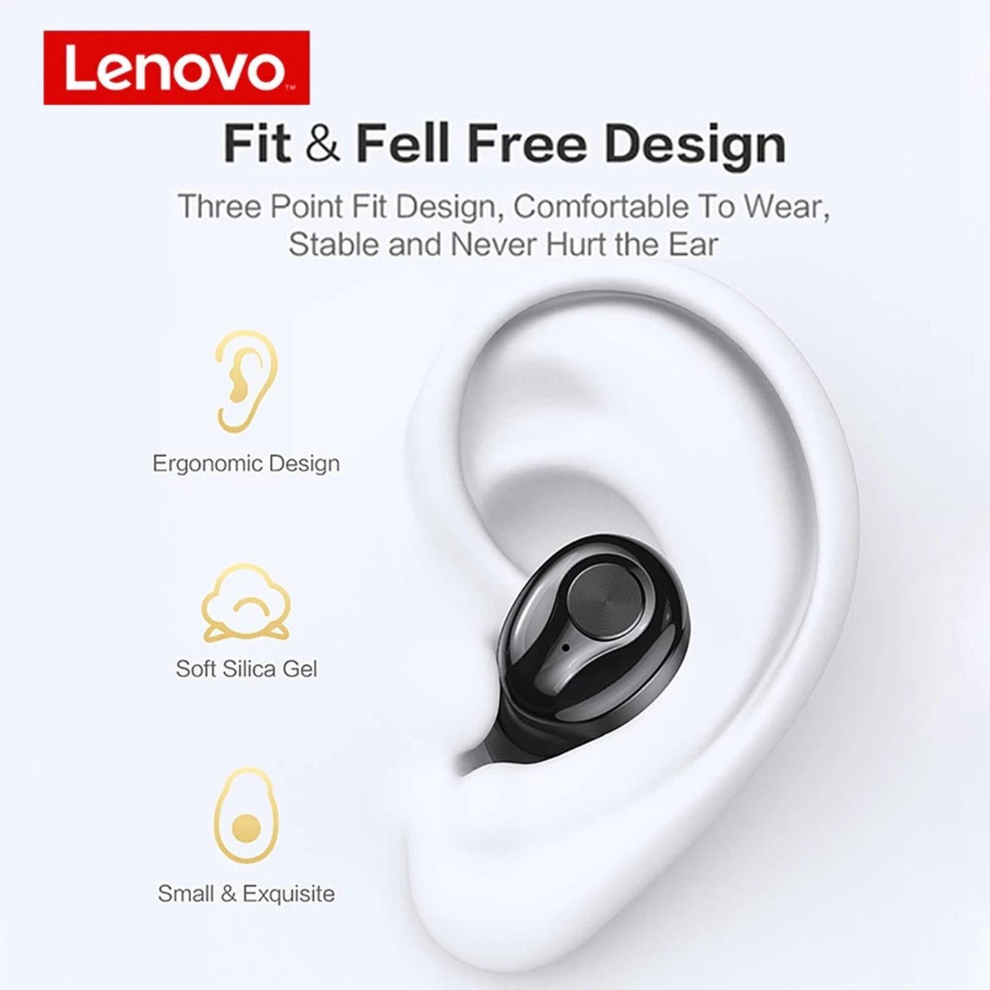 HT18 Bluetooth 5.0 Earphones LED Display Earbuds Headset HIFI Stereo Black