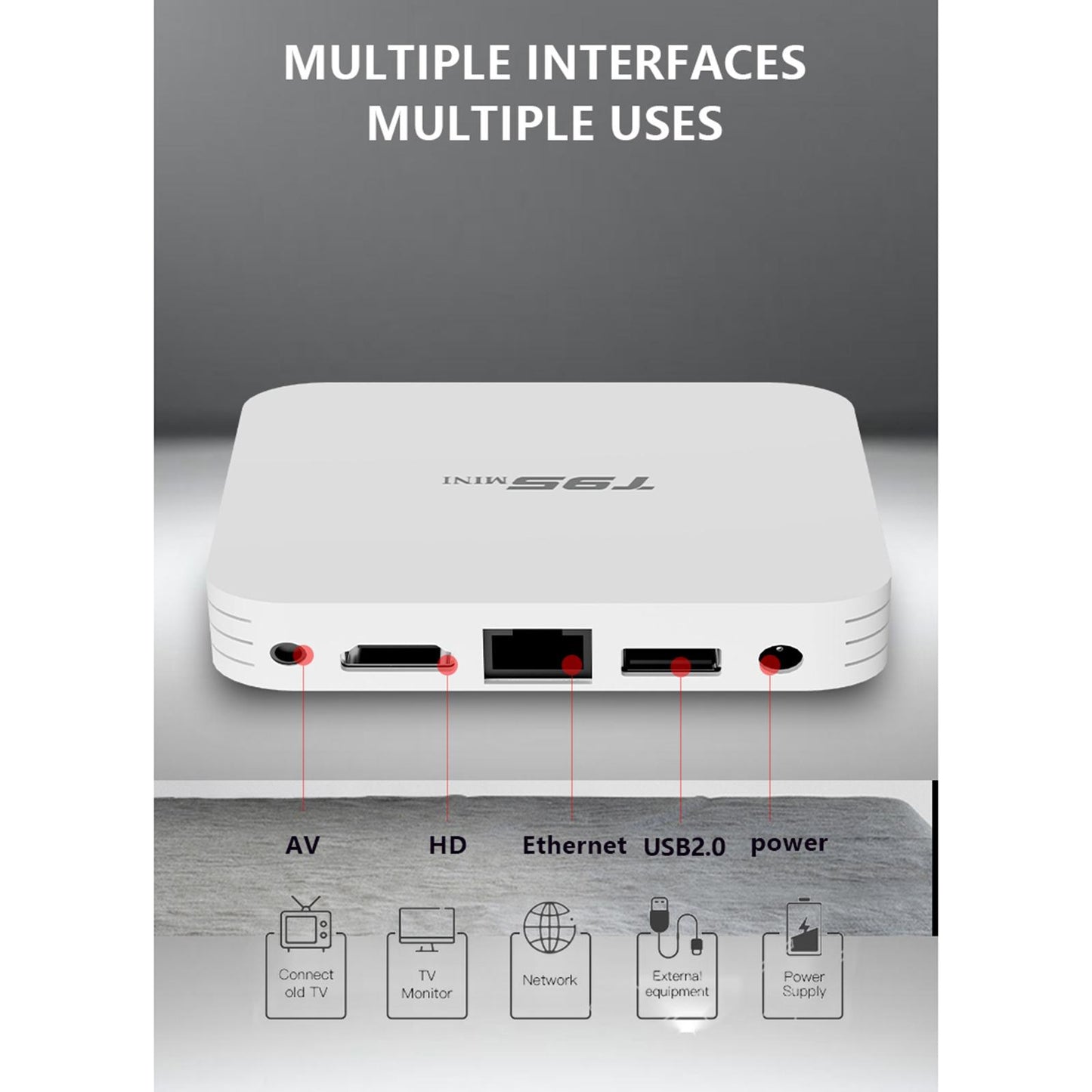 Digital WiFi 4K Smart STB Media Player Device Remote Control 2+16G EU Plug