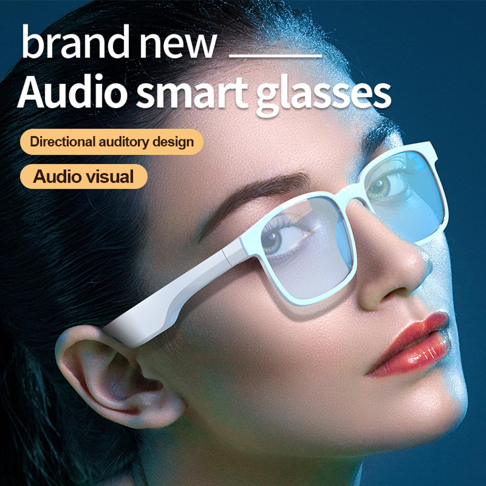 Bluetooth Sunglasses Stereo Headphones Smart Glasses Brown Round