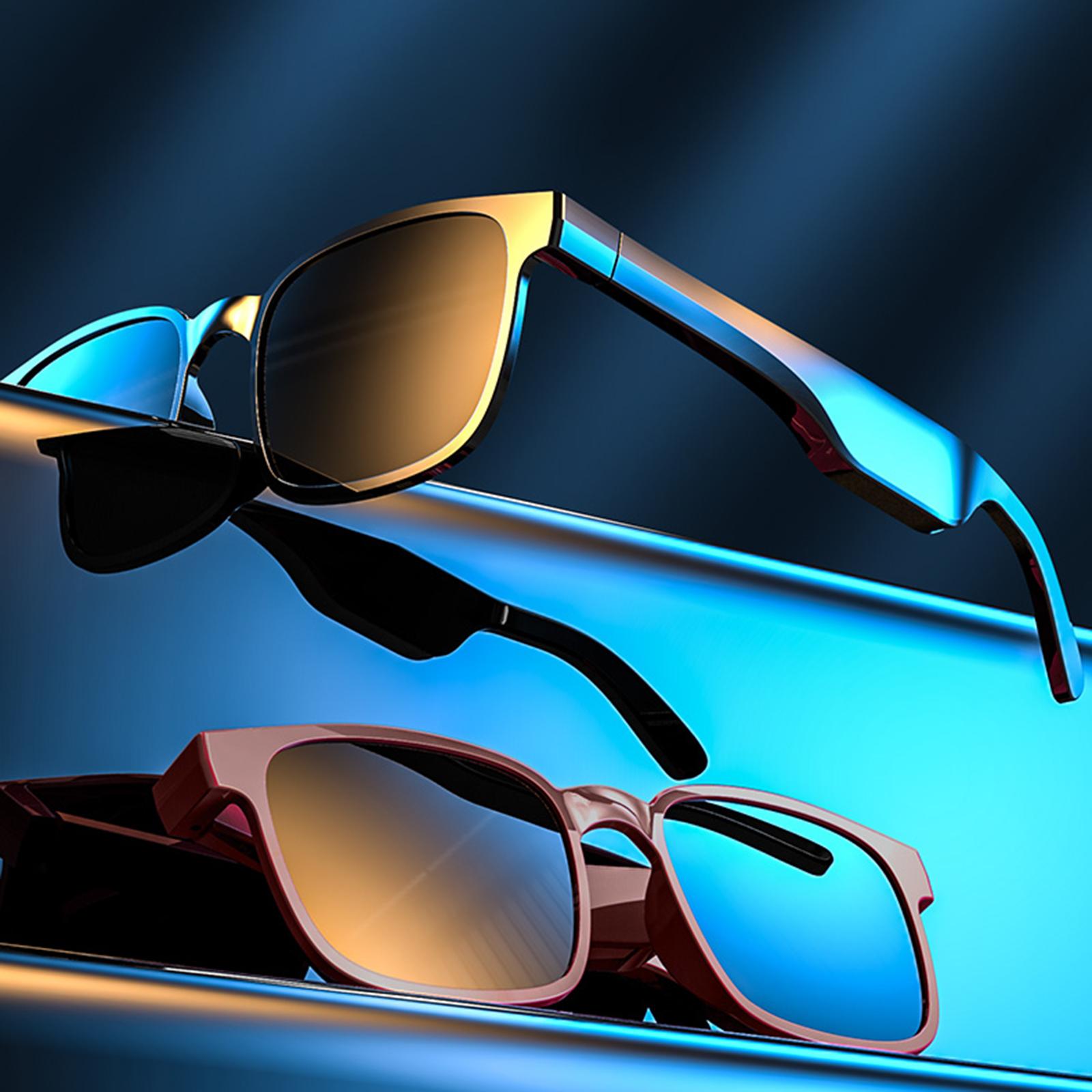 Bluetooth Sunglasses Stereo Headphones Smart Glasses Black Square