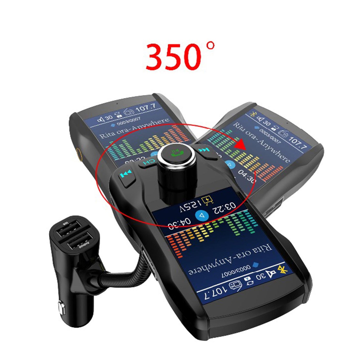 Car FM Transmitter Radio 5V Car MP3 Player 2 Port USB Charge for Phone
