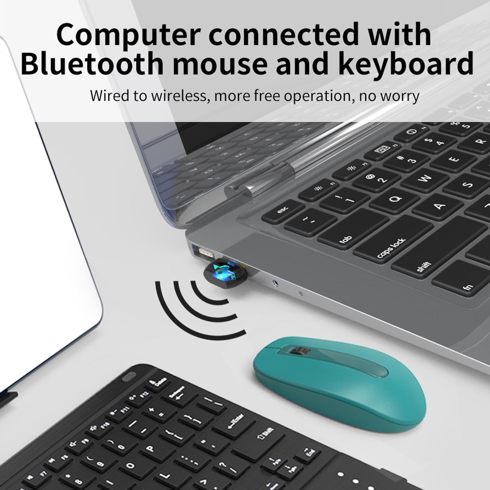 USB Bluetooth 5.0 Adapter Audio Transmitter Dongle for PC Desktop Laptop