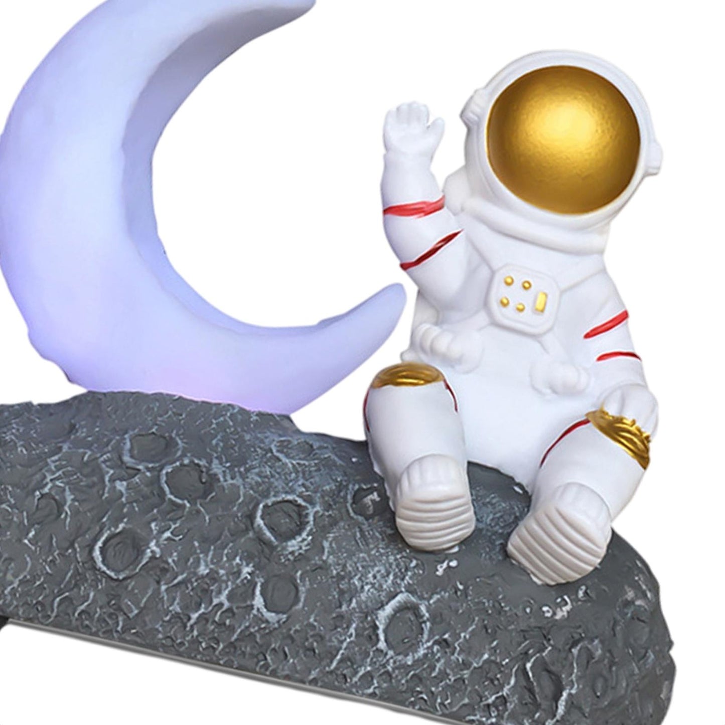 Moon Light Astronaut Bluetooth Speaker Rich Bass for Children Girls Party Gold