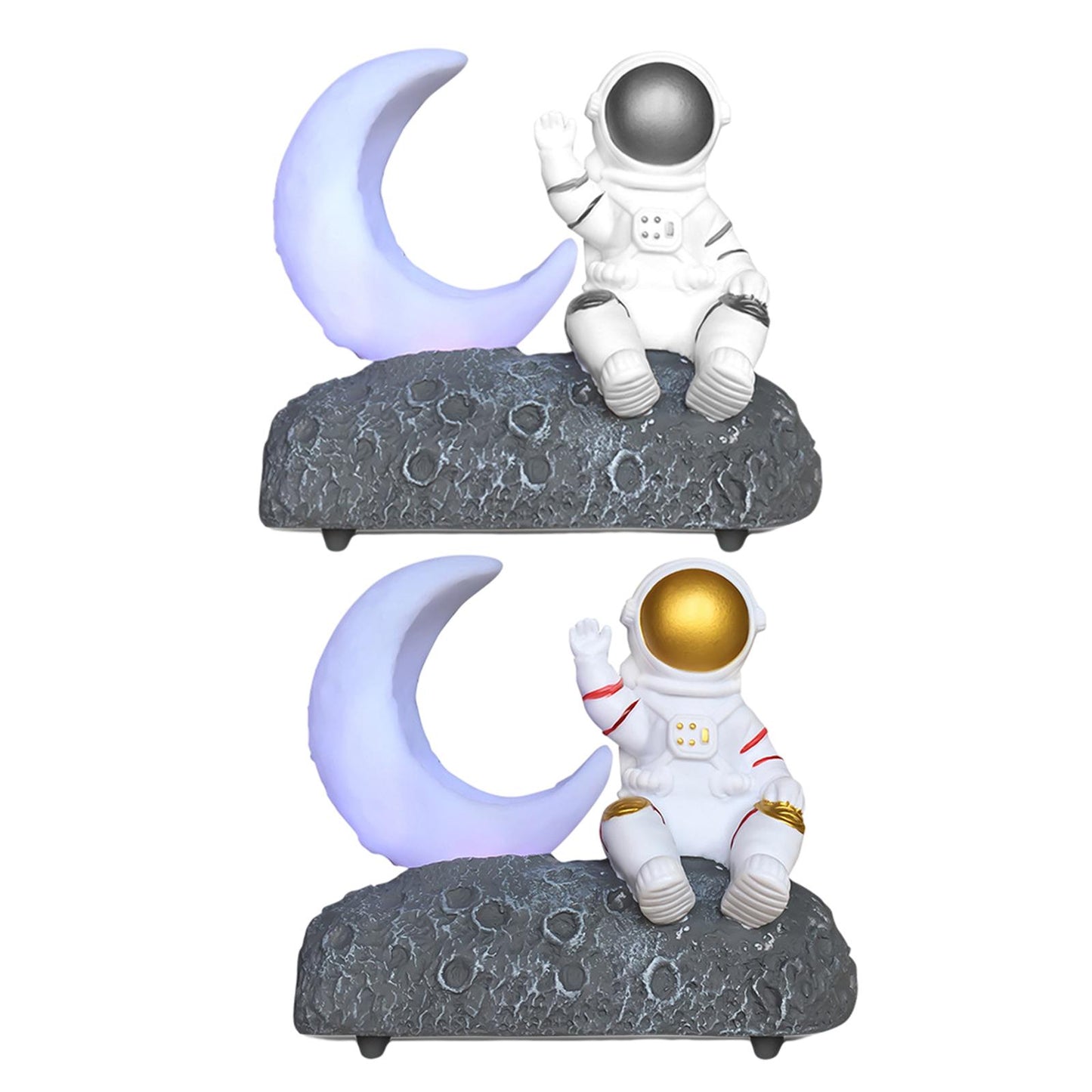 Moon Light Astronaut Bluetooth Speaker Rich Bass for Children Girls Party Gold