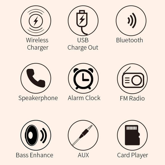 Bluetooth Speaker Wireless Charging for Phone FM Radio USB Charging Indoor