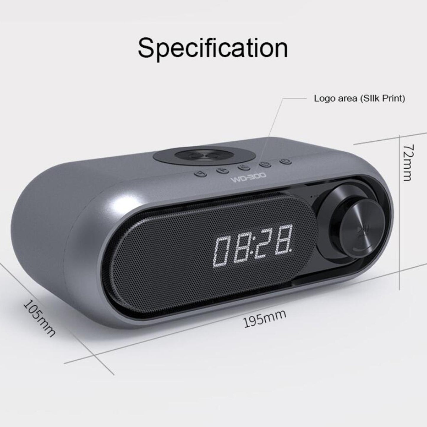 Bluetooth Speaker Wireless Charging for Phone FM Radio USB Charging Indoor