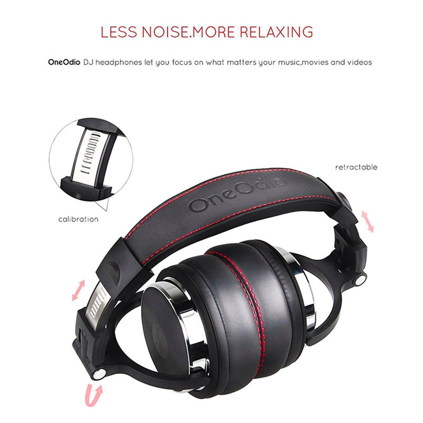 Pro-50 Wired Over Ear Headphones Studio Mixing DJ Stereo Headsets w/Mic