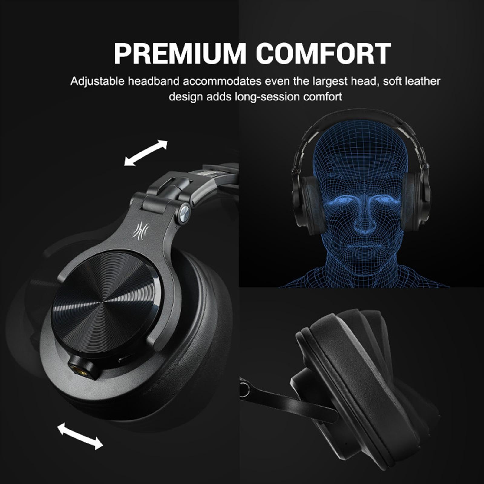 A70 DJ Bluetooth Headphone Wireless Headsets for Studio Monitor Black