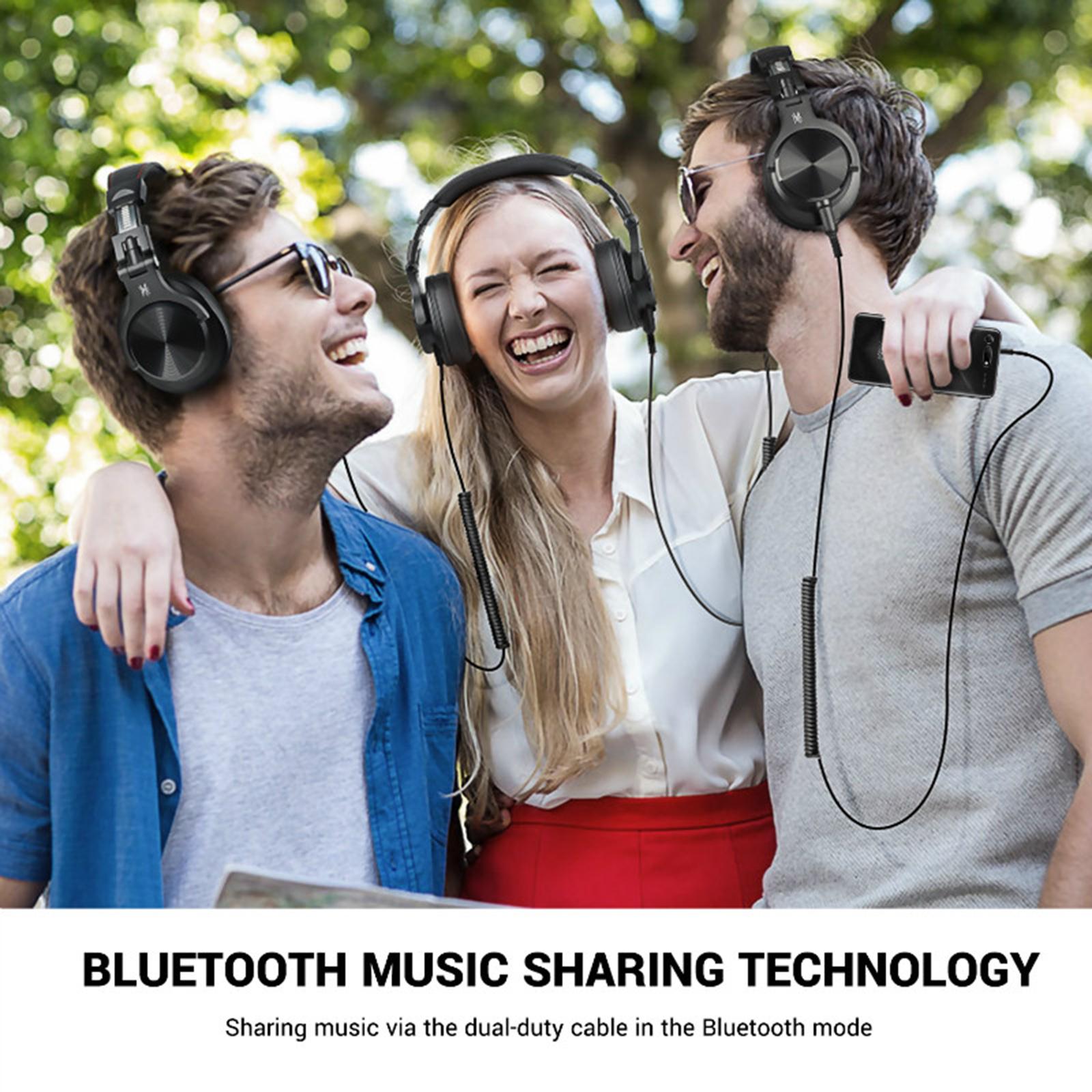 A70 DJ Bluetooth Headphone Wireless Headsets for Studio Monitor Black