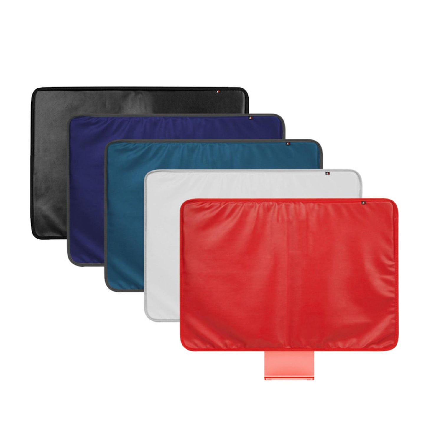 Monitor Dust Cover PU Leather Antistatic Display HD Panel Case Black