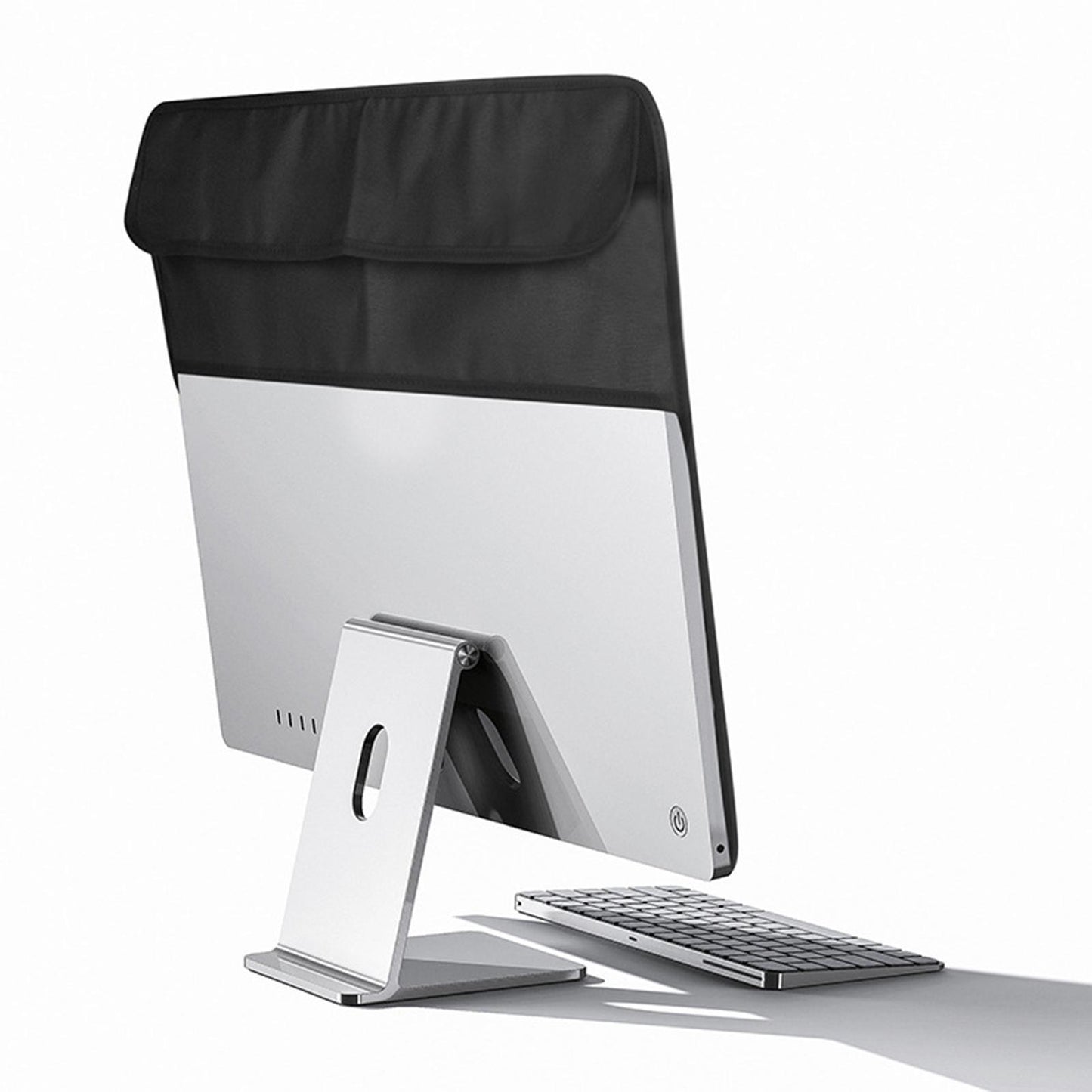 Monitor Dust Cover PU Leather Antistatic Display HD Panel Case Black