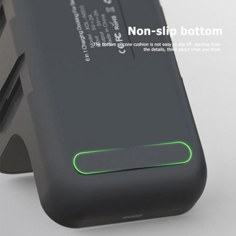 For Nintendo Controller Charging Dock Compatible with 6 Ports 2 USB Type C