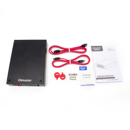 SATA HDD SSD Mobile Rack Internal 2 Bays 2.5" 6Gbps with LED Indicator