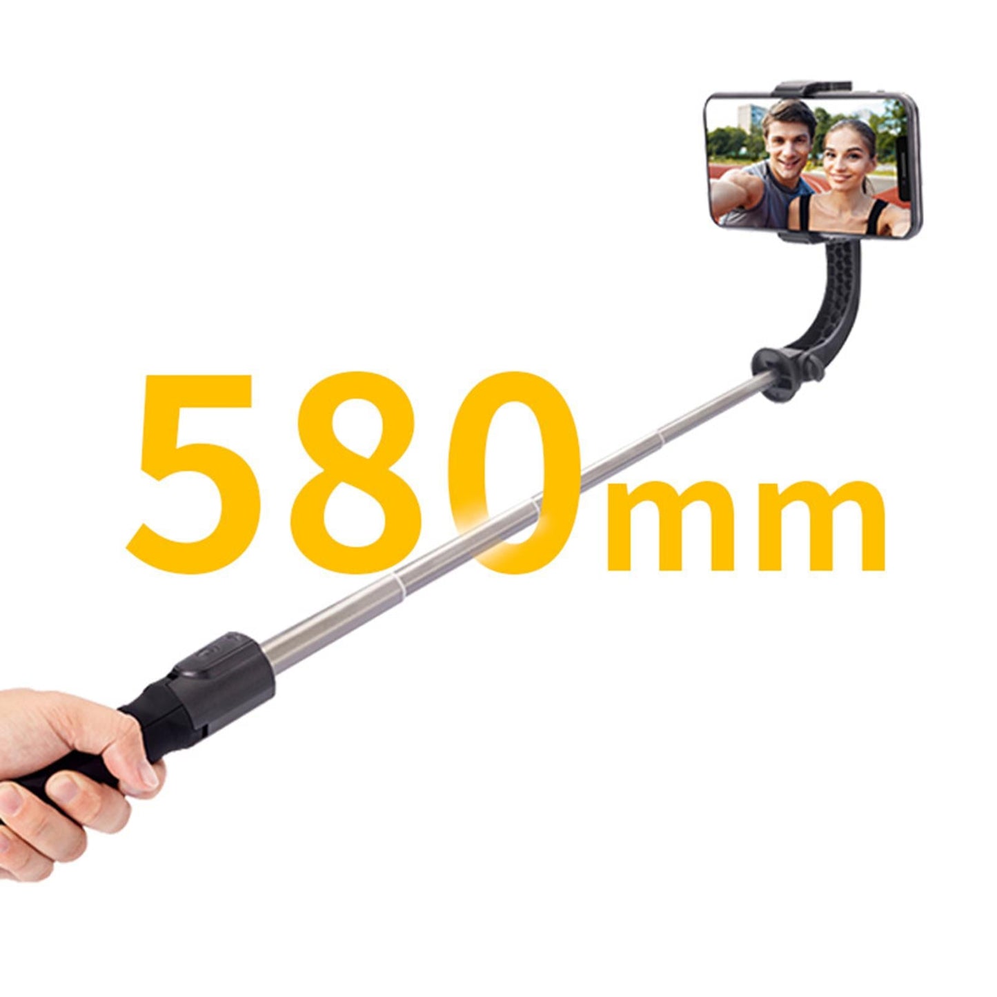 Extendable Handheld Gimbal Stabilizer Pan-tilt Tripod with Remote Black