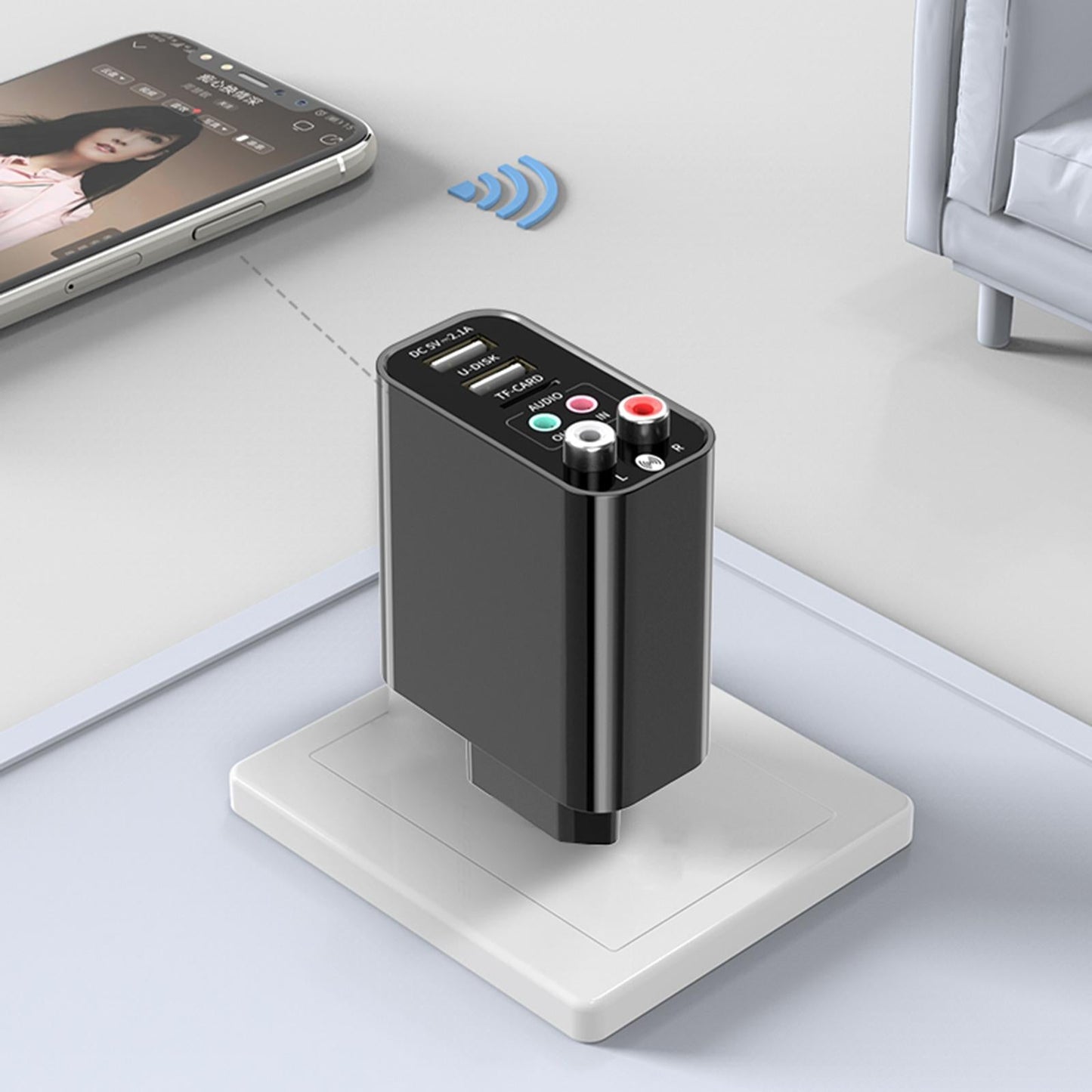 Bluetooth Adapter Receiver Transmitter EU Plug Remote Control