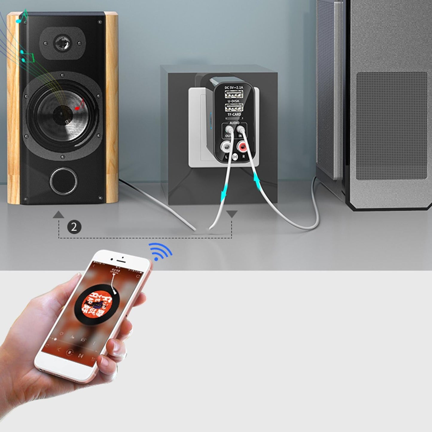 Bluetooth Adapter Receiver Transmitter EU Plug Remote Control