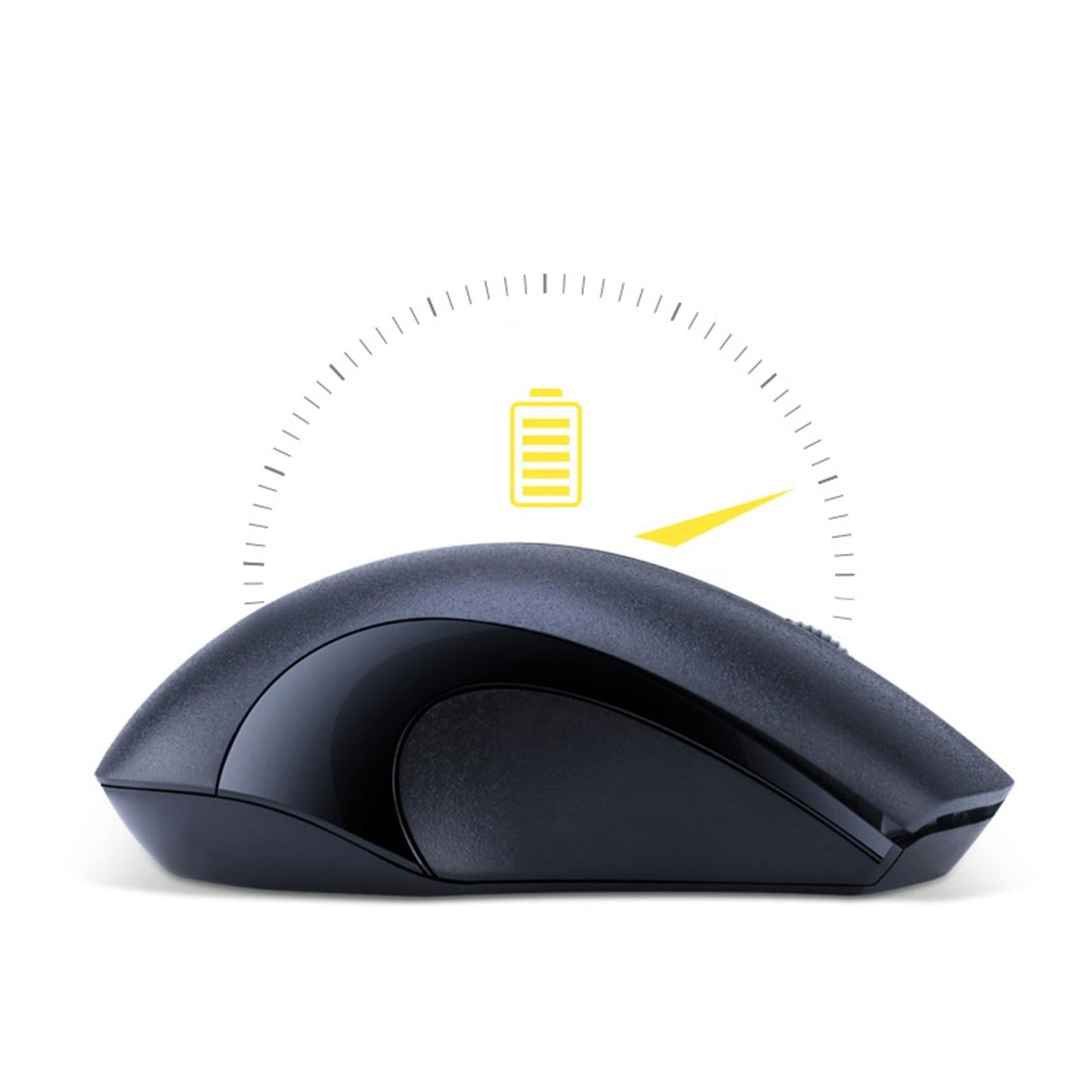 2.4GHz Mini Wireless Mouse 1200 DPI 3 Buttons for Windows for Study  Black