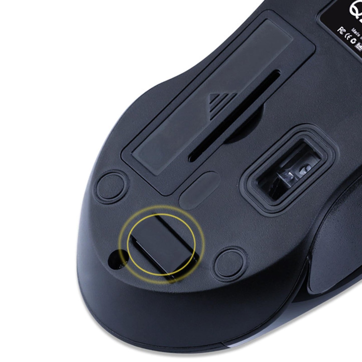 2.4GHz Mini Wireless Mouse 1200 DPI 3 Buttons for Windows for Study  Black