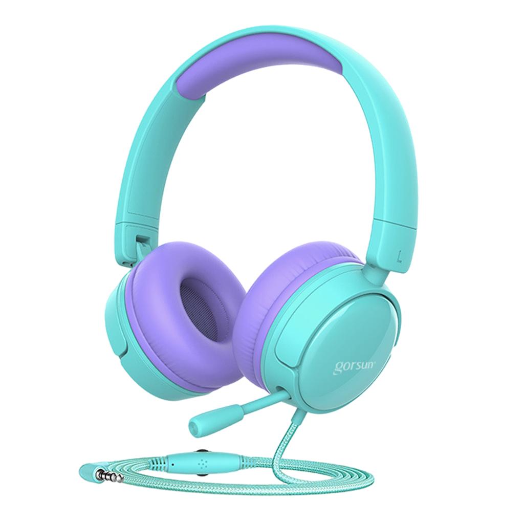 Over-Ear Headset Headphone Adjustable Noise Cancelling Lightweight Purple