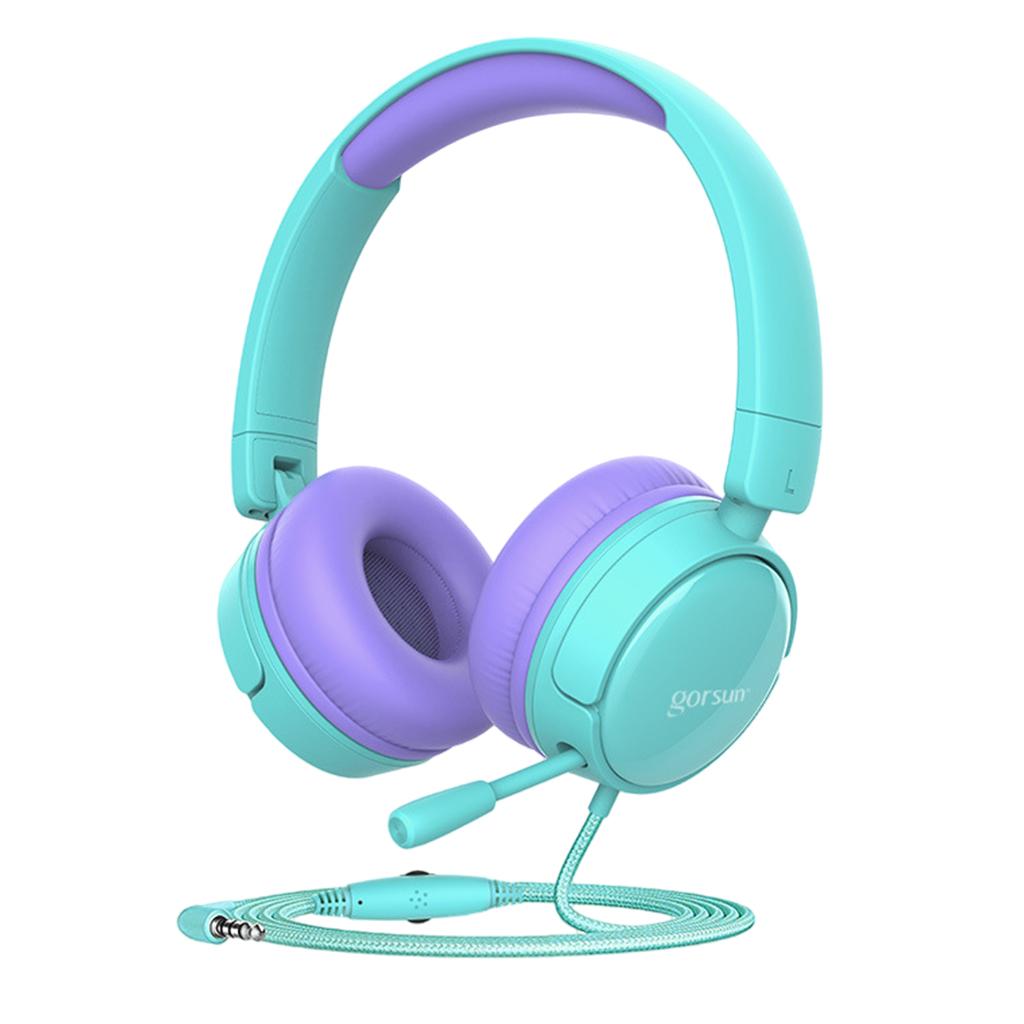 Over-Ear Headset Headphone Adjustable Noise Cancelling Lightweight Purple