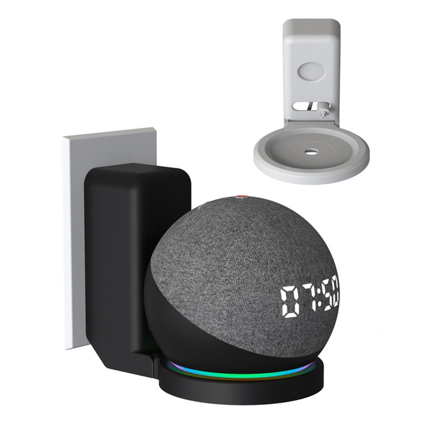 Wall Mount Stand for Echo Dot 4th Voice Assistants for Kitchen Bedroom White