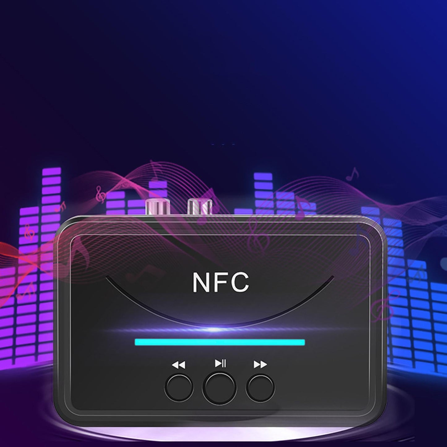 NFC Wireless Bluetooth 5.0 Audio Receiver Adapter for Car Stereo Black